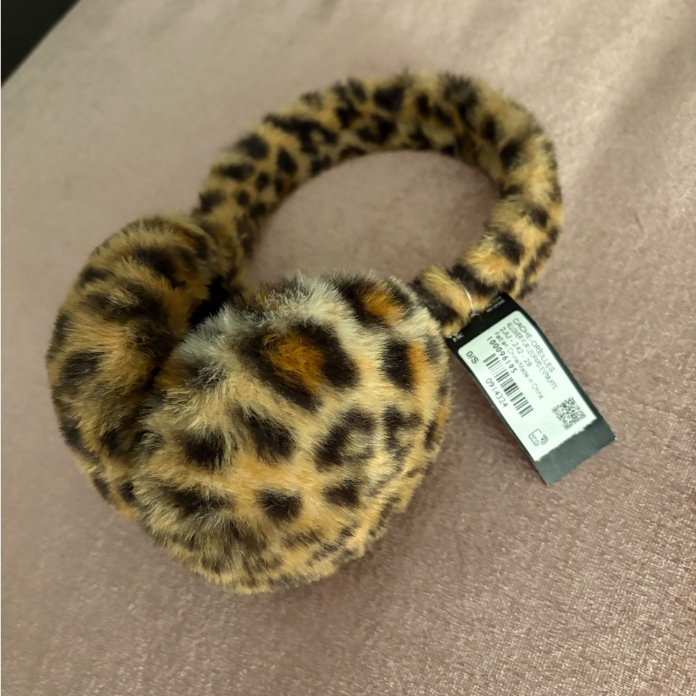 Leopard Print Faux Fur Earmuffs